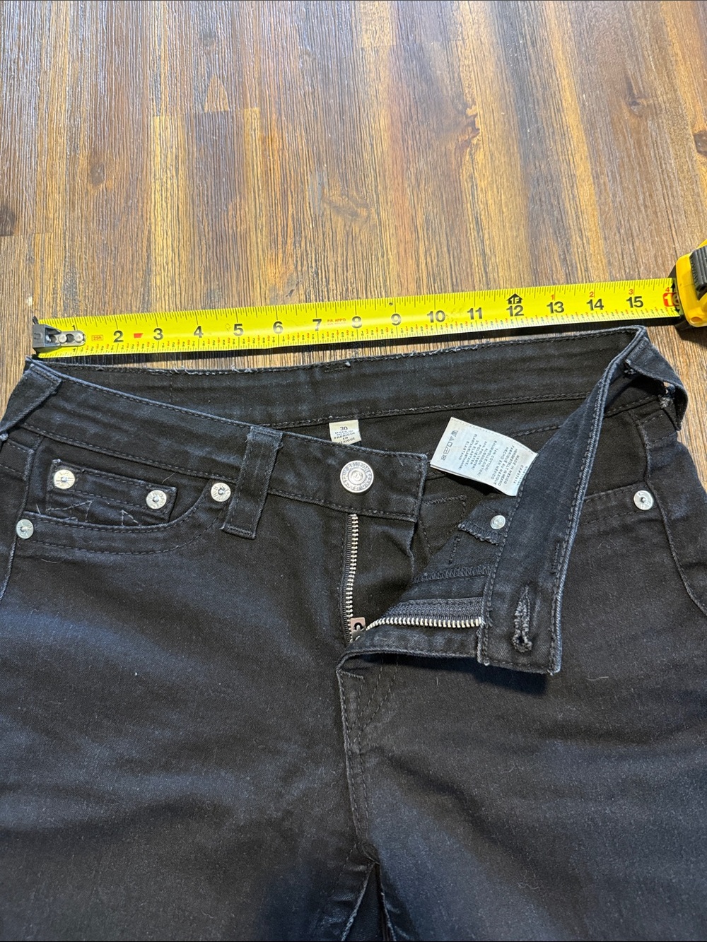 Women Y2K True Religion Black Slim Fit Jeans
